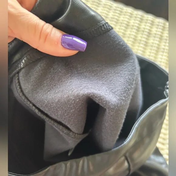 Princess Polly Braden Pleather‎ High Rise Flare Black Pant 4 gothic grunge - Picture 8 of 11